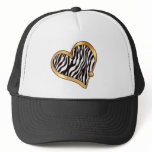 Ribbon Heart-11 Zebra Stripes hats