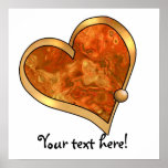 Ribbon Heart-18 Molten Lava posters