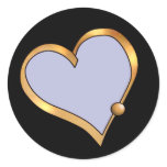Ribbon Love Heart Sticker