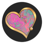 Ribbon Love Heart Sticker