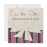 Ribbon n Roses Save the Date Personalized Announcements