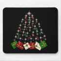 Ribbon red twinkle Christmas Tre... - Customized mousepads