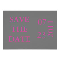 Ribbon Save the Date Announcement-pink invitations