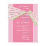 Ribbon & Stripes Baby Shower Invitation postcards