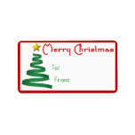 Ribbon Tree Gift Tag Custom Address Label