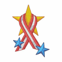 Ribbon with Stars embroidered shirts