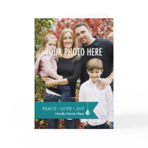 Ribbon Wrapped : Custom Photo Holiday Card