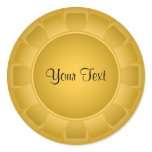Ribbon Yellow Blank to Customize Round Stickers