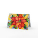 Ribboned Poinsettia Christmas Card 