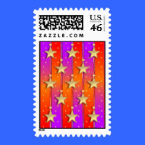 Ribbons and Stars Postage postage