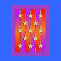 Ribbons and Stars Postcard