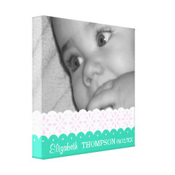 Ribbons & Lace Baby Photo Canvas
