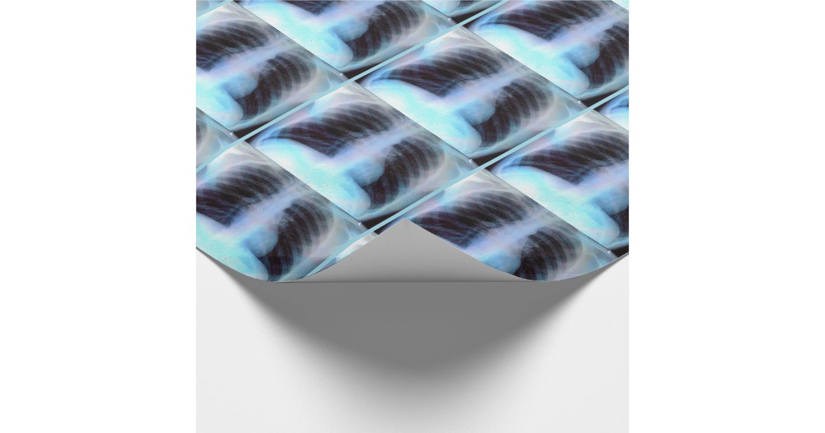 Ribcage Xray Skeleton radiology wrapping paper Zazzle