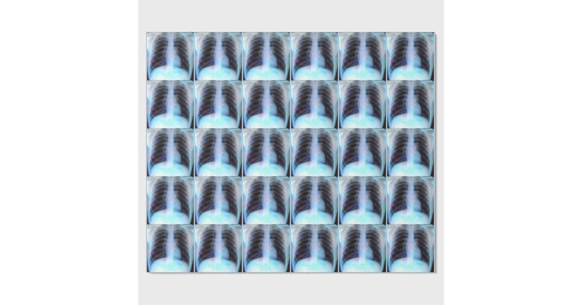 Ribcage Xray Skeleton radiology wrapping paper Zazzle