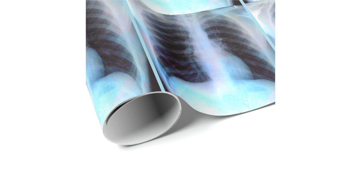 Ribcage Xray Skeleton radiology wrapping paper Zazzle