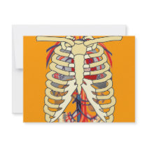 Ribs Veins Enlarged Heart invitations by HalloweenSpirit Ribs Veins Enlarged Heart invitations