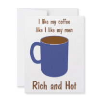 Rich and hot! Coffee like men t-shirts and gifts invitations by witnwhimsy Rich and hot! Coffee like men t-shirts and gifts invitations