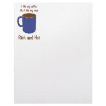 Rich and hot! Coffee like men t-shirts and gifts letterhead by witnwhimsy Rich and hot! Coffee like men t-shirts and gifts letterhead