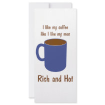 Rich and hot! Coffee like men t-shirts and gifts rack cards by witnwhimsy Rich and hot! Coffee like men t-shirts and gifts rack cards