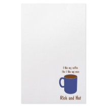 Rich and hot! Coffee like men t-shirts and gifts stationery by witnwhimsy Rich and hot! Coffee like men t-shirts and gifts stationery
