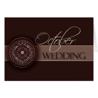 Rich Brown October Wedding card