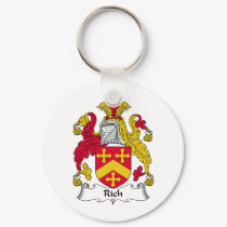 Rich Family Crest keychains by coatsofarms Rich Family Crest keychains