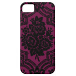 Rich maroon and black victorian pattern. iPhone 5 cases