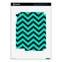 Rich mint and black chevron stripes pattern. skins