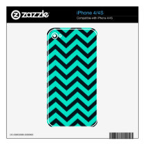 Rich mint and black chevron stripes pattern. skins