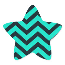 Rich mint and black chevron stripes pattern. stickers