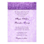 Rich Purple and Lilac Damask Wedding Template Custom Invites at Zazzle