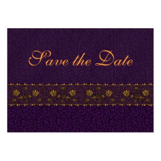 Rich Purple Save the Date Business Card profilecard