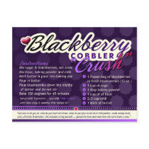 Rich Recipes - BLACKBERRY COBBLER CRUSH postcards by Jill311 Rich Recipes - BLACKBERRY COBBLER CRUSH postcards