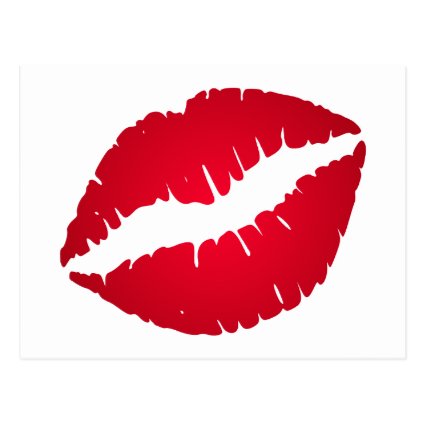 Rich Red Lipstick Post Card