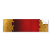 RICH ROYAL RED GOLD WINTER SNOWFLAKES BACKGROUNDS BUMPER STICKER