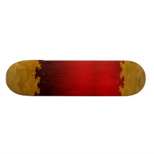 RICH ROYAL RED GOLD WINTER SNOWFLAKES BACKGROUNDS SKATEBOARD DECK