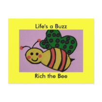 Rich the bee postcard