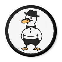 Rich Tux the Duck Fridge Magnet