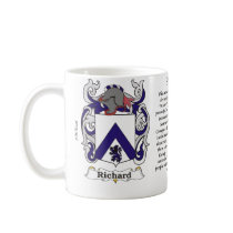Richard Family Coat of Arms mug by NemethArt Richard Family Coat of Arms mug