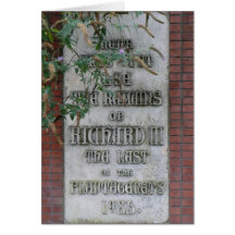 Richard III Memorial in Leicester, England Greeting Cards