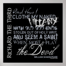 Richard III Villainy Quote Posters