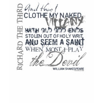 Richard III Villainy Quote t-shirts by shakespeareshoppe Richard III Villainy Quote t-shirts