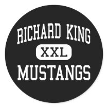 Richard King - Mustangs - High - Corpus Christi stickers by customteamsportswear Richard King - Mustangs - High - Corpus Christi stickers