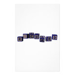Richard toy blocks in blue stationery paper