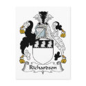 Richardson Family Crest postcards by coatsofarms Richardson Family Crest postcards