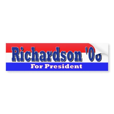 Richardson For President Bumper Sticker by bumper2bumper