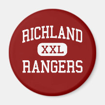 Richland - Rangers - Middle - Richland Mississippi Fridge Magnet