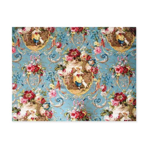 Richloom Fragonard Cornflower Blue French Country postcard