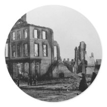 Richmond, Virginia ~ Civil War Era 1865 Round Stickers