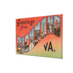 Richmond, Virginia - Large Letter Scenes 2 Stretched Canvas Prints